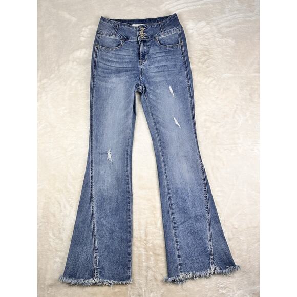 KanCan Dunkirk High Rise Flare Womens Jeans Size 5/26 Cut 40030 Light Wash - Picture 1 of 10